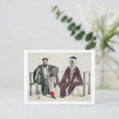Een Griekse priester en een Turk, gegraveerd door  Briefkaart (Staand voorkant)