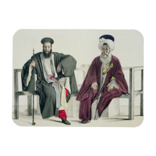 Een Griekse priester en een Turk, gegraveerd door  Magneet