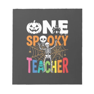 Een griezelig leraar Halloween-ontwerp_1 Notitieblok