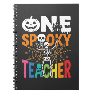 Een griezelige leraar Halloween-ontwerp_1 Notitieboek