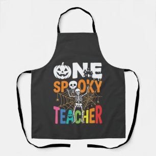 Een griezelige leraar Halloween-ontwerp_1 Schort
