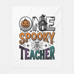Een griezelige leraar Halloween vector ontwerp_1 Fleece Deken
