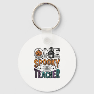 Een griezelige leraar Halloween vector ontwerp_1 Sleutelhanger