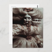 Een griezelige pop horror briefkaart (Voorkant / Achterkant)