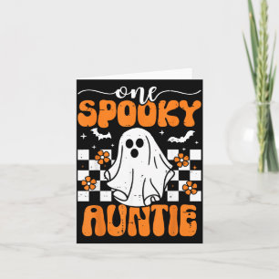 Een griezelige tante Matching Familie Halloween Kaart