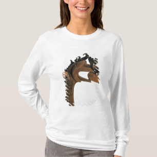 Een griffier met een hert in zijn bek t-shirt