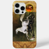 Een grijs Arabisch stenen galoppen met Honden mono Case-Mate iPhone Case (Achterkant)