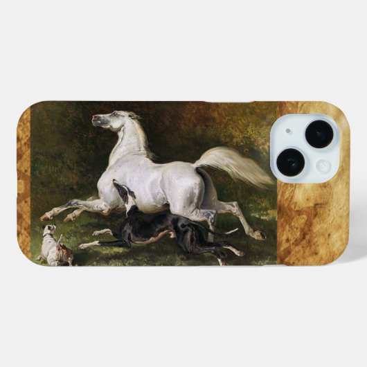 Een grijs Arabisch stroonmetje met honden Case-Mate iPhone Case (Achterkant (horizontaal))