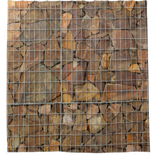 een grijze baksteenwandtextuur als achtergrondabst douchegordijn