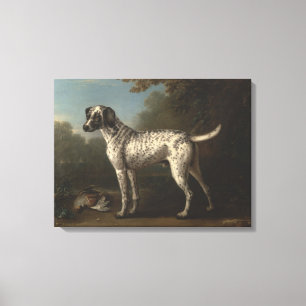 Een grijze gepotte hond van John Wootton Canvas Afdruk
