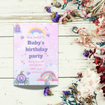 Een grillig, sprookjesachtig kasteel en eenhoorn n