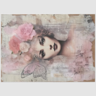 Een grillige roze engel serie ontwerp #10 tissuepapier