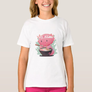 Een grillige scène van een schattige axolotl die R T-shirt