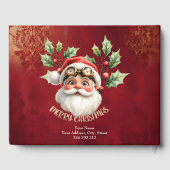 Een grillige steampunk Kerstman Gastenboek (Achterkant)