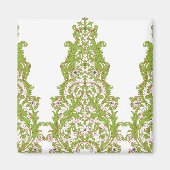 Een groen en wit behang met  design magneet (Voorkant)