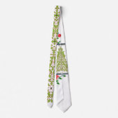 Een groen en wit behang met  design stropdas (Achterkant)