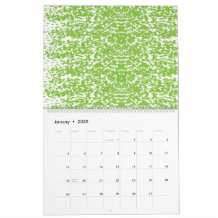 Een groen-witte abstracte achtergrond kalender