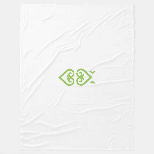 Een groen-witte logo met een gestileerd ontwerp fleece deken (Voorkant)