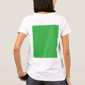Een groene achtergrond met een witte rand t-shirt (Achterkant)