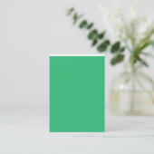 Een groene achtergrond met een witte rand visitekaartje (Staand voorkant)