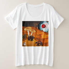 Een groene, ademende planeet grote maat t-shirt