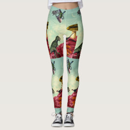 Een groene, ademende planeet leggings