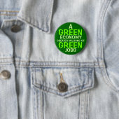 Een groene economie ronde button 5,7 cm (In situ)
