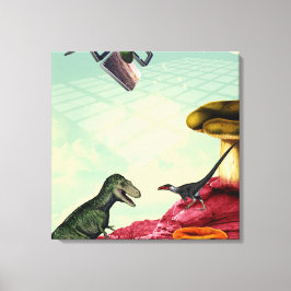 Een groene en adembenemende planeet canvas afdruk