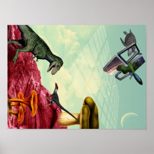 Een groene en adembenemende planeet poster