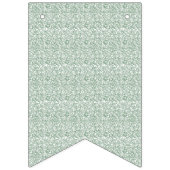 een groene en witte achtergrond met kleine blaadje vlaggetjes (Derde vlag)