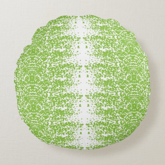 een groene en witte achtergrond met kleine stippen rond kussen (Voorkant)