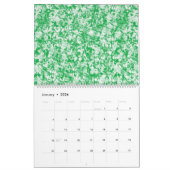 Een groene en witte achtergrond met kleine witte s kalender (Jan 2026)