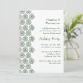 Een groene uitnodiging tot het indienen van feest (Staand voorkant)