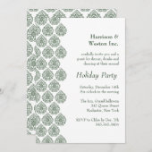 Een groene uitnodiging tot het indienen van feest (Voorkant / Achterkant)