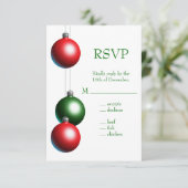 Een Groene Vakantiegornament RSVP (Staand voorkant)