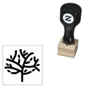 Een groene-verlofboom 	rubberstempel (Gestempeld)