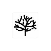 Een groene-verlofboom 	rubberstempel (Afrduk)