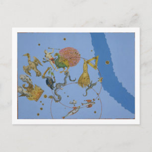 Een groep constellaties uit 'Uranometria' door Jo Briefkaart