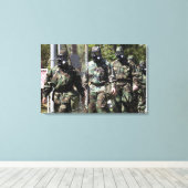 Een groep deelnemers aan de Solar Challenge Canvas Afdruk (Insitu (Houten vloer))