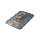 Een groep witte paarden in de Camargue Badmat (Gekanteld)