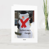 Een groet van Snowman Feestdagen Kaart (Achterkant)