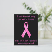 Een groot Briefkaart van Faith Cancer Awareness (Staand voorkant)
