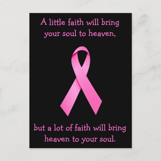 Een groot Briefkaart van Faith Cancer Awareness (Voorkant)