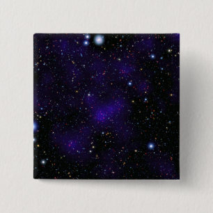 Een groot collectie sterrenstelsels vierkante button 5,1 cm