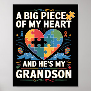 Een Groot Deel Van Mijn Hart Heeft Autisme En Hij Poster
