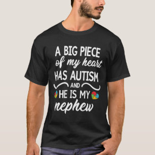 Een groot deel van mijn hart heeft autisme en hij t-shirt