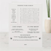 Een groot gevouwen trouwkrant tijdlijn programma (Achterkant)