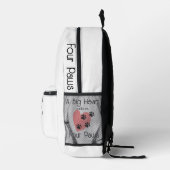 Een groot hart loopt op vier poten - Schattige Pet Bedrukte Rugzak (Rechts)