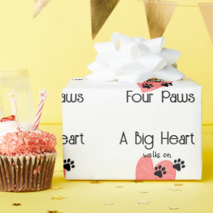 Een groot hart loopt op vier poten - Schattige Pet Cadeaupapier