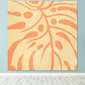 Eén groot monstera canvas afdruk (Insitu (Houten vloer))